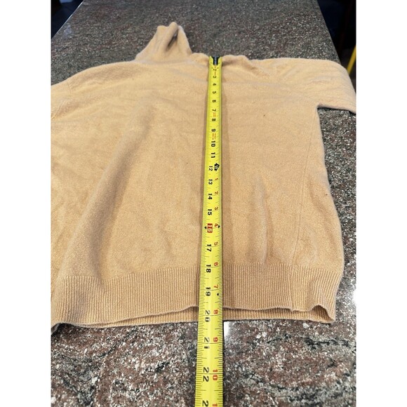 PETER‎ SCOTT 100% Scottish Cashmere Women's S/M Turtleneck Soft Knit Sweater tan - Picture 4 of 7